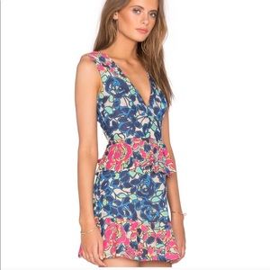 Bcbg peplum Caron floral dress size 8